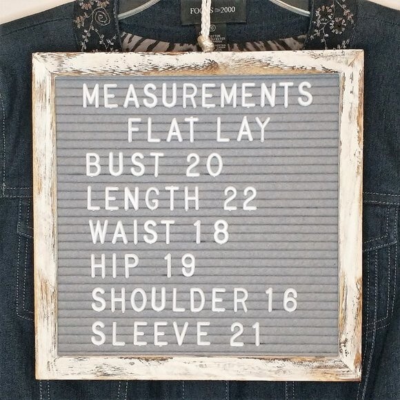 Womens Denim Dark Wash Jean Jacket Size 10 Embroidered Sequins VTG Focus 2000 - Picture 12 of 12